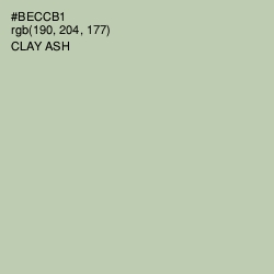 #BECCB1 - Clay Ash Color Image